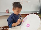 喜歡粉紅色作畫
