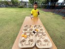 趣味遊戲乓球擲入盒內-我好棒4顆球