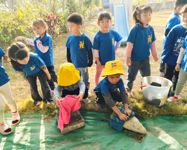 模擬以前人洗衣地方
