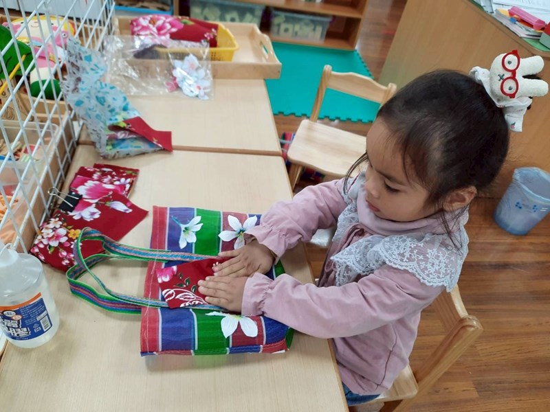 我是大力士壓一壓花布