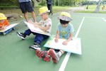 公園的籃球場寫生
